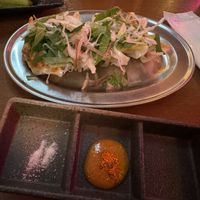 Gyoza with onions  at The original Shinshu gyoza Tsukumo Yokocho - 元祖信州餃子 ツクモ横丁 in Nagano