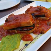 Milhojas de verduras at El Palaciu Pintu in Cangas De Onis