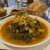 cabbage and beans stew at El Palaciu Pintu in Cangas De Onis