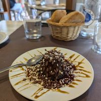 chocolate pudding at El Palaciu Pintu in Cangas De Onis