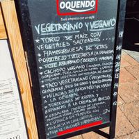 Carta vegana y veggie  at El Palaciu Pintu in Cangas De Onis