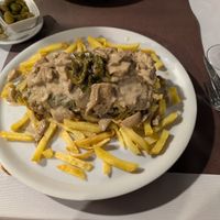 Vegan cachopo at El Palaciu Pintu in Cangas De Onis