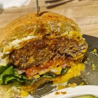 Vegan beef burger at Monk's Butcher - Dosan in Seoul