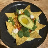 Avocado hummus and spicy corn salsa    at Monk's Butcher - Dosan in Seoul