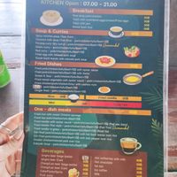 Menu at Greenleaf Guesthouse & Tour in Pak Chong
