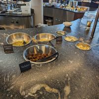 Humus & falafel at SB-Restaurant in der Galzig Bergstation in St Anton Am Arlberg