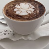 Almond milk cappuccino  at Laminim Coffee in Vientiane