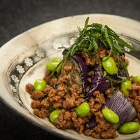 Soy Meat Minced Eggplant Stir-Fry

The soy meat minced provides a delicious taste.

890yen at Ohashi Ebisu Living in Tokyo