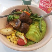 Used falafel for the poke. Excellent choice. One of the best meals I've had in Korea. at Salad Basket - 샐러드 바구니 in Busan