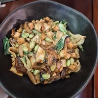 Wok with vegetables, tofu and amazing sauce at The Noodle House in Dubai