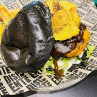 Black burger  at Disidente Restaurante Vegetariano in Valencia