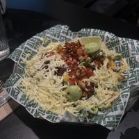 Nachos w vegan cheese/faux meatt  at Disidente Restaurante Vegetariano in Valencia
