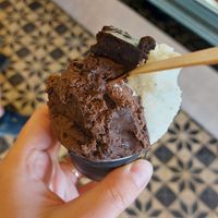 Chocolate cookie and lemon fresh mint at Anita Gelato in Bondi Beach
