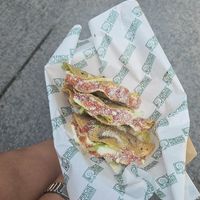 Deep fried tacos at Madrina Vegana in Astoria