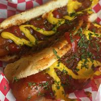 Carrot Hotdog 🌭   at More Vegan Cafe in Columbia