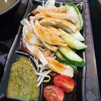 Chilli sauce is Green and tasty 😋 at Kale by KangSu - Midpoint Orchard - 康素 in Central Singapore