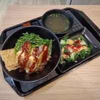 Kale Yong Tofu Set Meal.
A hearty bowl of YTF with beehoon (rice vermicelli) and a side of blanched baby cabbage at Kale by KangSu - Midpoint Orchard - 康素 in Central Singapore