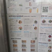 Menu at Bami Warrnambool in Warrnambool