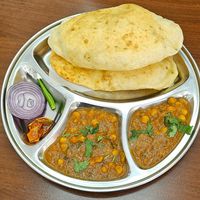 Choley bhaturay at Auntie's Chai Khana in East London