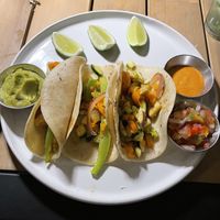 Vegan tacos   at Ahari in Roatan