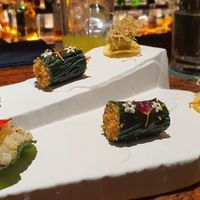 A starter at the bar at Apéritif Restaurant in Gianyar