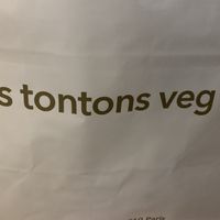 Take out bag  at Les Tontons Veg - Paradis in Paris