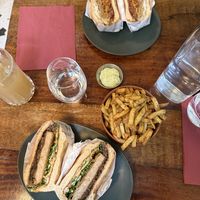 onion dream (upper) and tonton katsu (below)  at Les Tontons Veg - Paradis in Paris