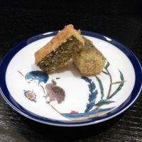 Soy protein mock fish. I like this. at Kinatei 喜菜亭 in Nara