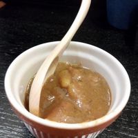 When Yoshiko saw that I finished everything, she asked if I could still eat more. When I said yes, she cooked a curry for me! I am a curry person and this curry was really good. at Kinatei 喜菜亭 in Nara