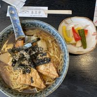 Ramen with picked vegetables!  at Kinatei 喜菜亭 in Nara