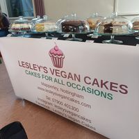 Great selection of cakes at Lesley's Vegan Cakes in Nottingham