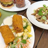 Worst dish we had - potatoes cold and the pastry inedible. at Vega Heaven in Kosice