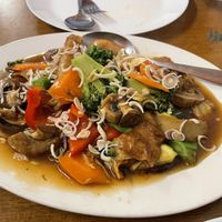 Lemongrass stir fry with tofu   at JR Vegan Thai Restaurant in Nambour