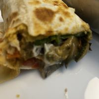 Eggplant and hummus wrap  at Green Monkey Saigon in Ho Chi Minh City