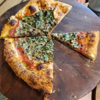Shrooms and herbs pizza at Marcello's Plant Based Pizza in Cabo San Lucas