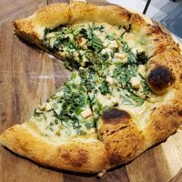 Alfredo chick'n pesto at Marcello's Plant Based Pizza in Cabo San Lucas