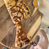 Hawaiian and Non Meat Lovers  at Marcello's Plant Based Pizza in Cabo San Lucas