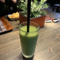 The green machine: smoothie met spinazie, mango, ananas en banaan.   at Thirty Six Bistro - Jump XL in Hengelo