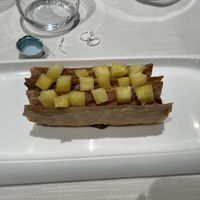 Millefoglie con mousse al cioccolato e cocco e ananas   at Aroma   in Turin