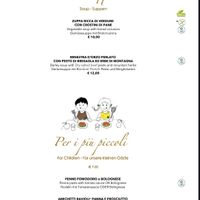 Menu at Dosdè in Livigno