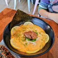 Lemon red tonkotsu at Vegan Ramen Mei - Del Valle in Mexico City