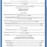 Menu  at Southport Surf Life Saving Club in Main Beach