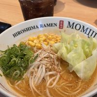 Vegan ramen  at Hiroshima Ramen Momiji Miyajima-guchi Shop - 広島ラーメン 椛 宮島口本店 in Hatsukaichi