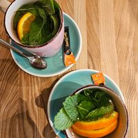 Fresh mint-ginger-orange tea at Birdie & Co  in Dusseldorf