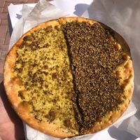 Zaatar manakish at Something Baked in Dubai