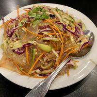 La Pi — a delicious cold dish with potato noodles!  at Chin's Kitchen in Portland