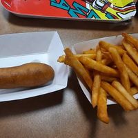 Corn Dogs and Fries at The Distinguished Wien in Mooresville