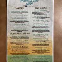 Menu, January 2025  at The Distinguished Wien in Mooresville