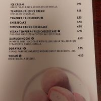 Deserts at Kotobuki in Norfolk