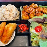 Vegan sesame chicken box lunch #Veganuary at Kotobuki in Norfolk